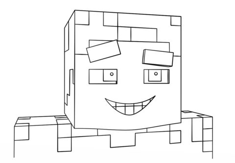 Steve smiles at us coloring page